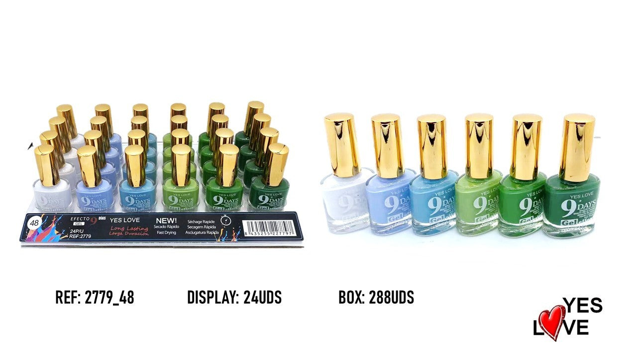 Lot de 24 vernis effet gel 9 jours - Yes love n°48