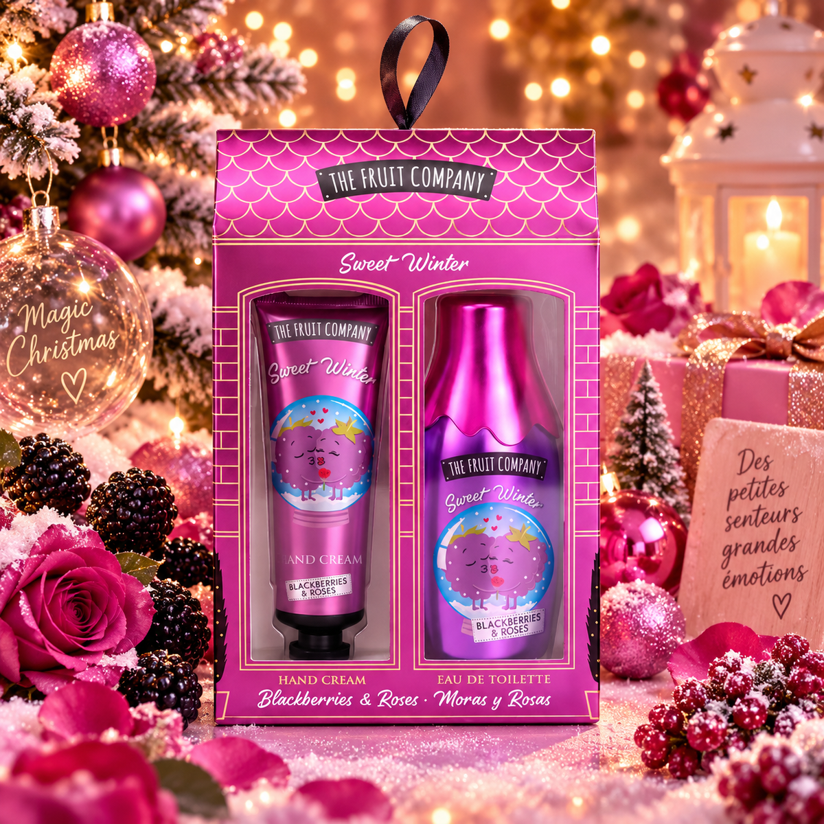 Lot de 8 Set - Coffret Noël Crème Mains & Parfum "Sweet Winter" - The Fruit Company