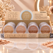Lot de 24 Pièces - Poudre Compacte Crème Puff D’Donna – Teint Matifié & Effet Airbrush – D'Donna