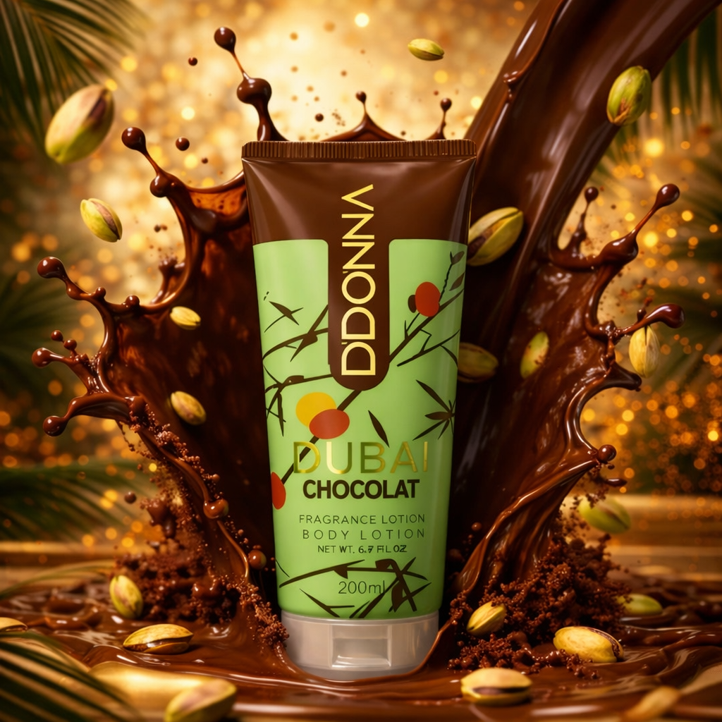 Lot de 12 Pièces - Body Lotion Dubai Chocolate 200ml - D’donna