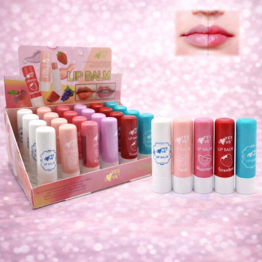 Lot de 24 Pièces - Baume à Lèvres Hydratant Fruité - 8251 - Yes Love