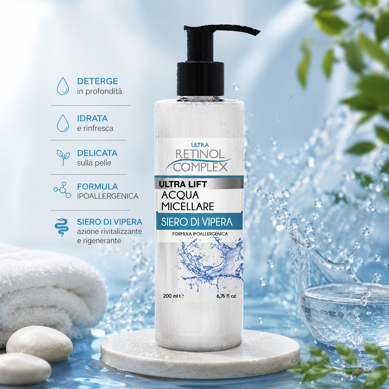 Micellar water with retinol complex and snake venom 209