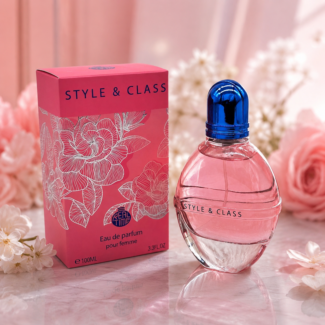 Lot de 6 Pièces - Eau de Parfum Style & Class Pour Femme 100ml - Real Time
