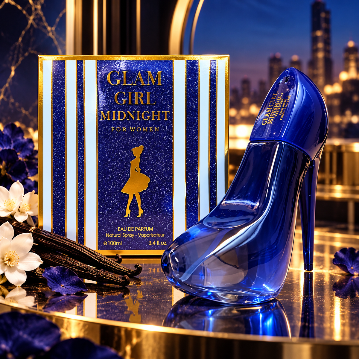 Lot de 6 Pièces - Eau de Parfum Glam Girl Midnight 100ml - Fragrance Couture
