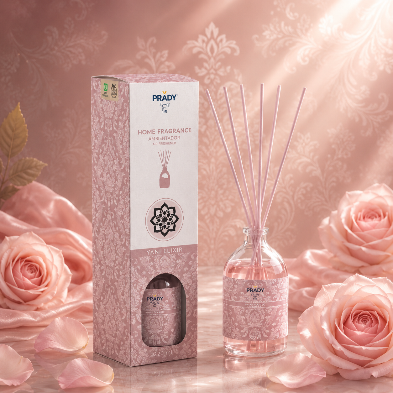 Lot de 6 Pièces - Mikado Diffuseur de Parfum Yani Elixir 100ml - Prady