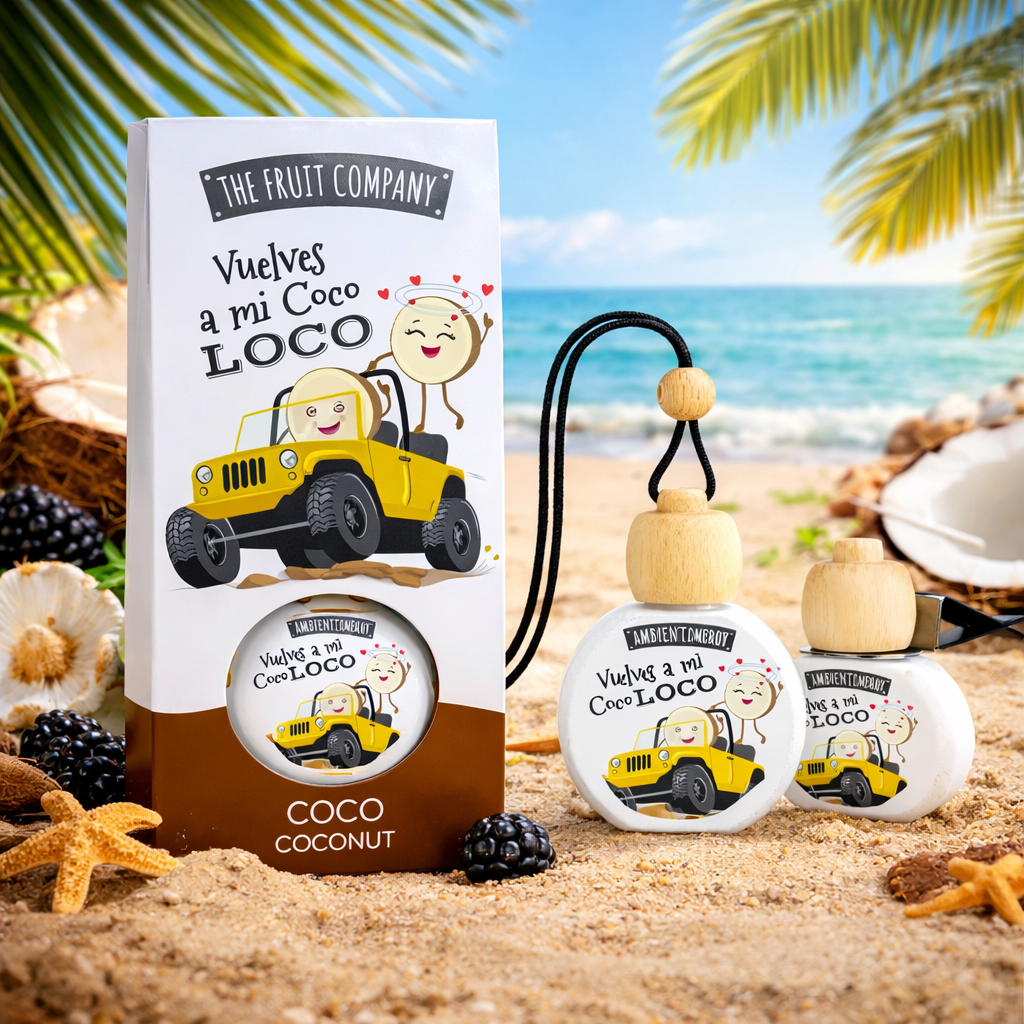 Lot de 14 Pièces - Désodorisant Voiture Diffuseur de Parfum Coco 2 options - The Fruit Company