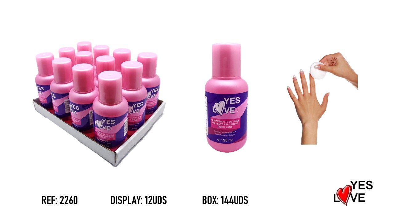 12-Piece Set - 125ml Nail Polish Remover - Yes Love