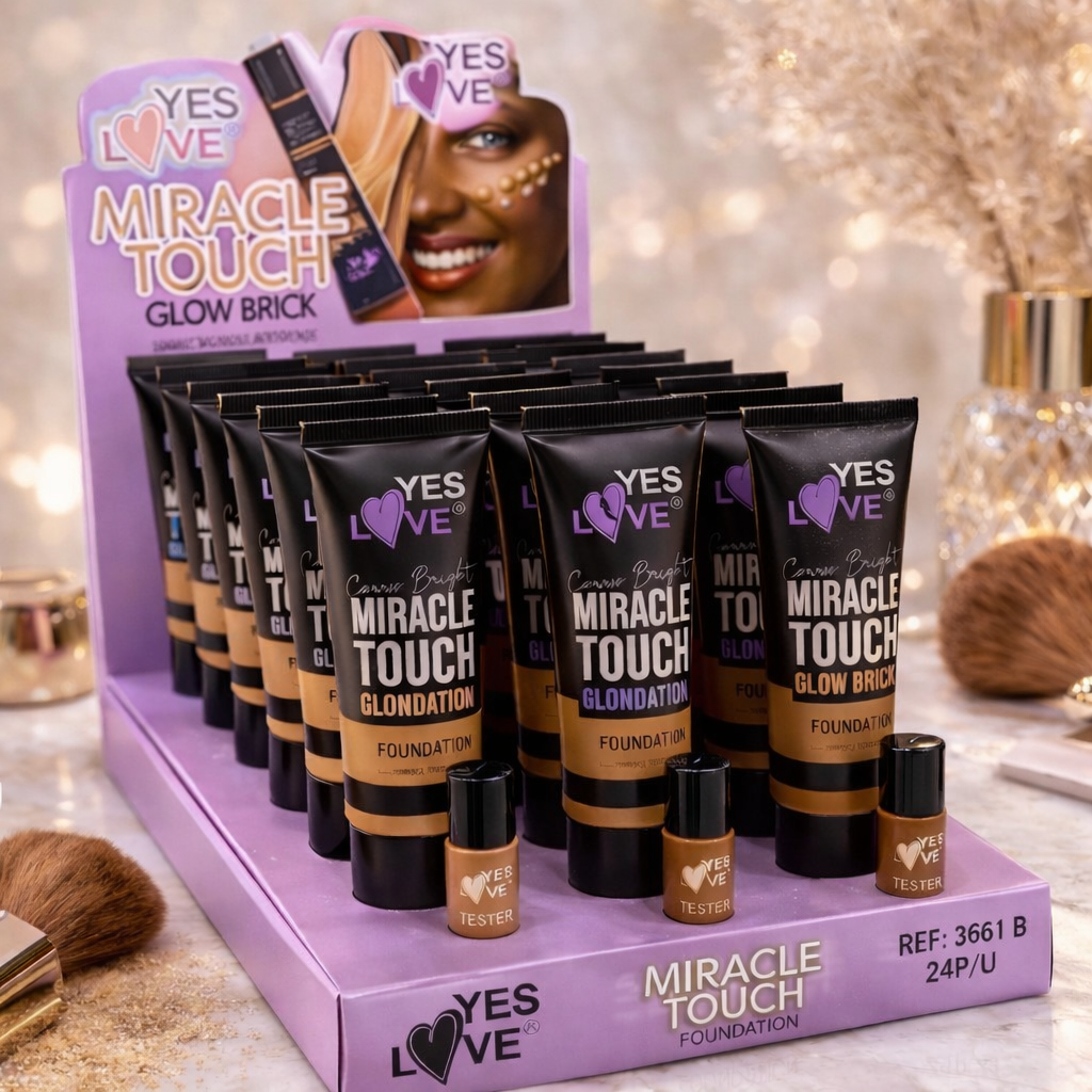 Lot 24 Pièces - Fond de Teint Miracle Touch Ton Foncé - Yes Love