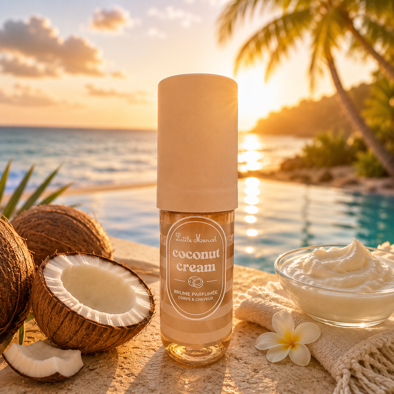 Lot de 4 pièces - Brume Corps & Cheveux Coconut Cream - Little Marcel