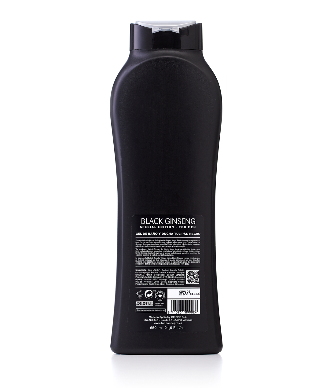 Lot de 6 - Gel Douche Black Ginseng 650ml - Tulipan Negro