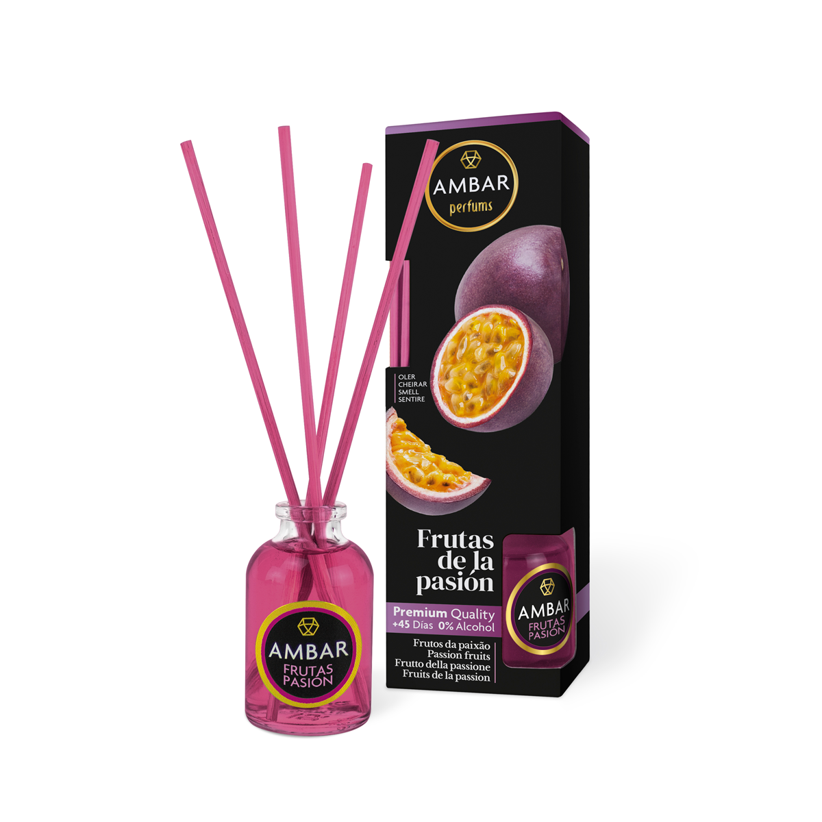 Set of 12 (1.60 per piece) - Mikado passion fruit 30ml - Ambar