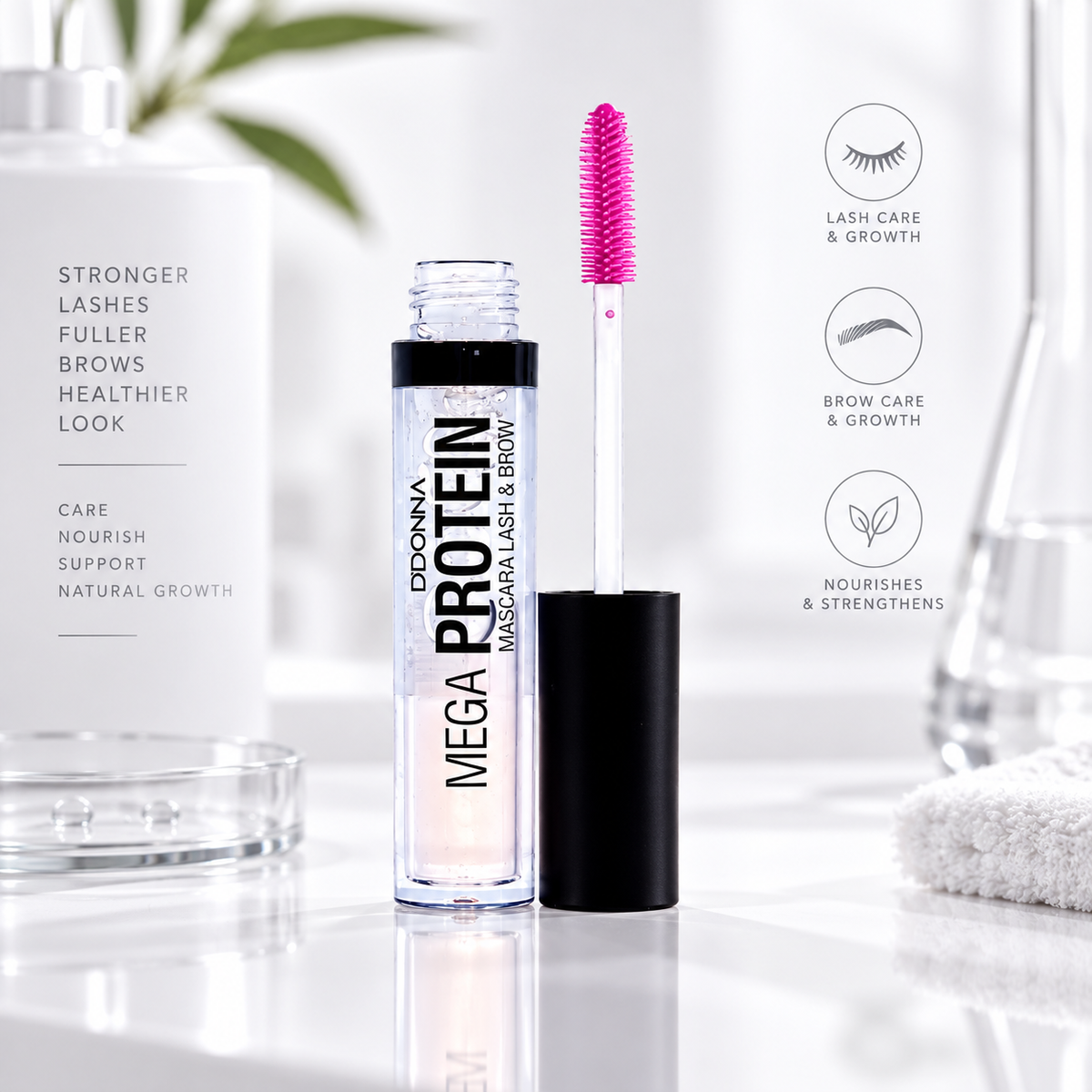 Lot de 24 Pièces - Mascara Cils & Sourcils Mega Protéine - D'Donna