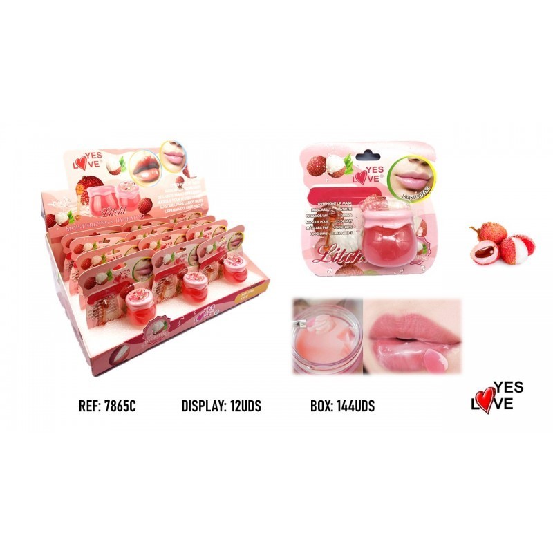 Lot de 24 - Masque hydratant pour les lèvres litchie yes love