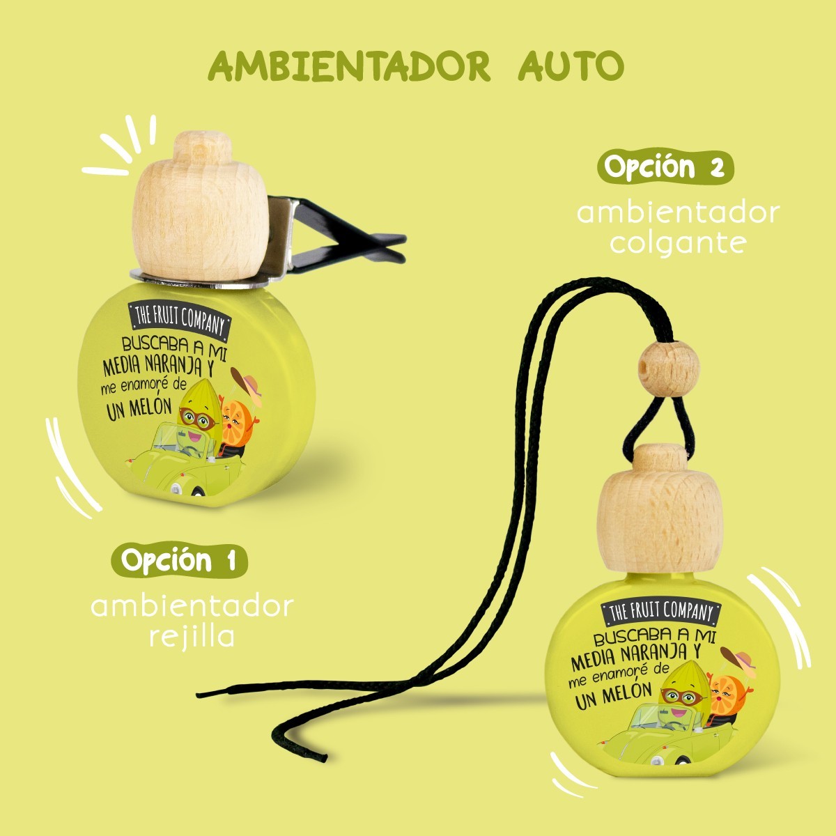 Lot de 14 Pièces - Désodorisant Parfum Ambiance Voiture Melon - The Fruit Company