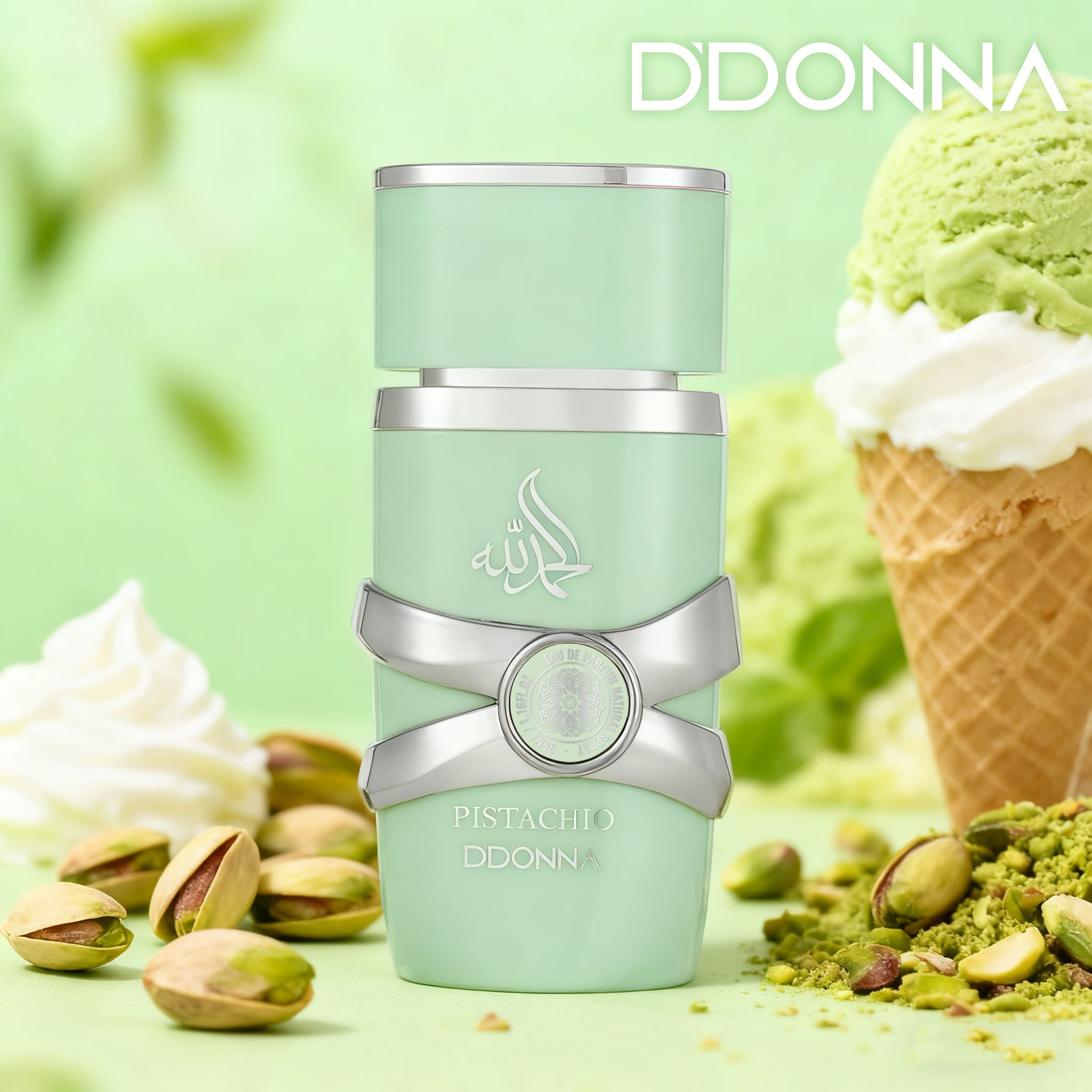 Lot de 12 - Présentoir Eau De Parfum Gourmand Pistachio/Marhmallow 35ml - D'Donna