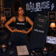 Lot de 5 Pièces - Paire de Chaussettes Fun "RÂLEUSE " Bleu Nuit - Jolis Mots Tendres