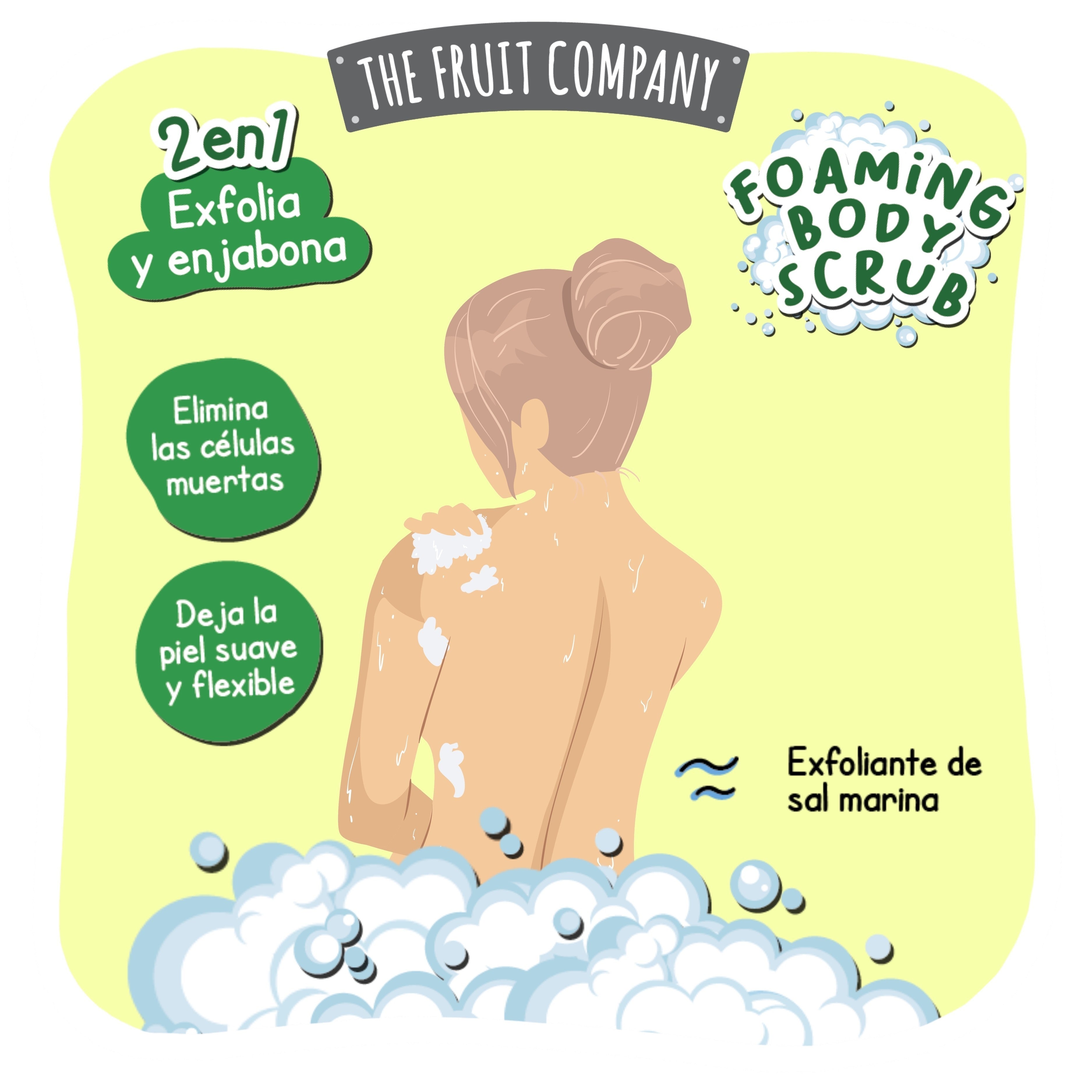 Lot de 6 body scrub + savon 2 en 1 melon - The fruit company