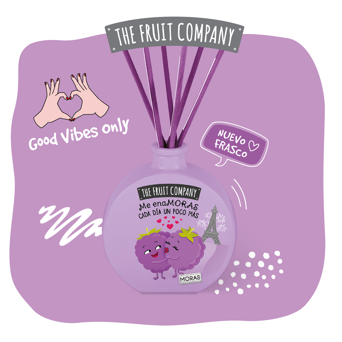 Lot de 6 - Diffuser mikado à la mûre 40ml - The fruit company