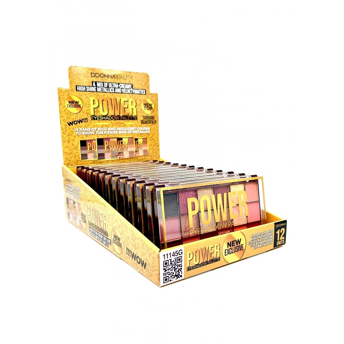 Lot de 12 palette de fards à paupières power d'donna 11145G
