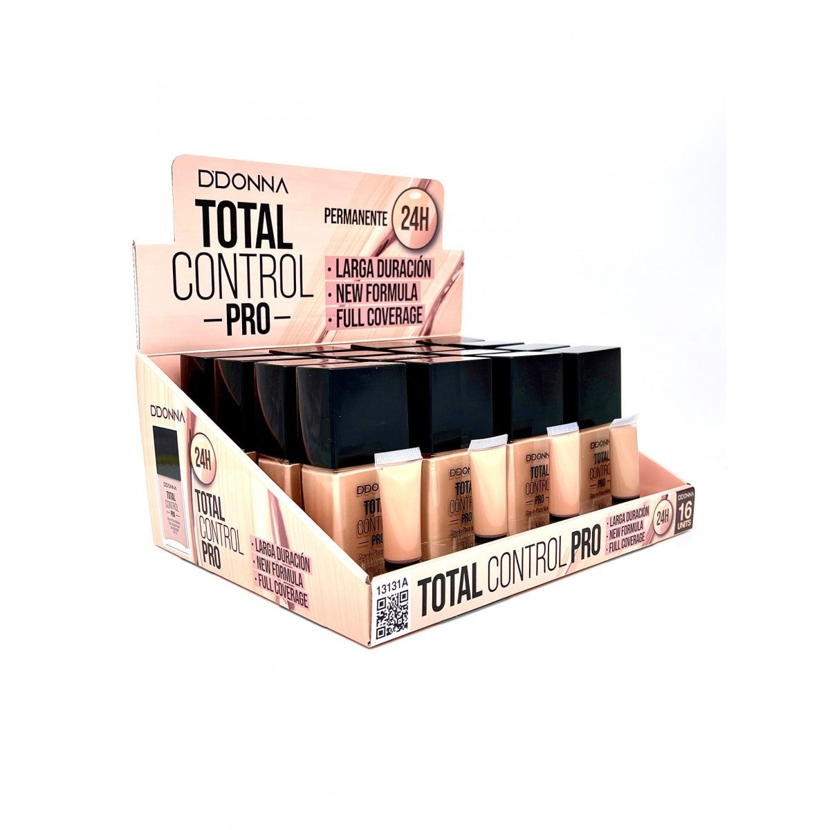 Lot de 16 fond de teint total control SPF15 d'donna 13131A