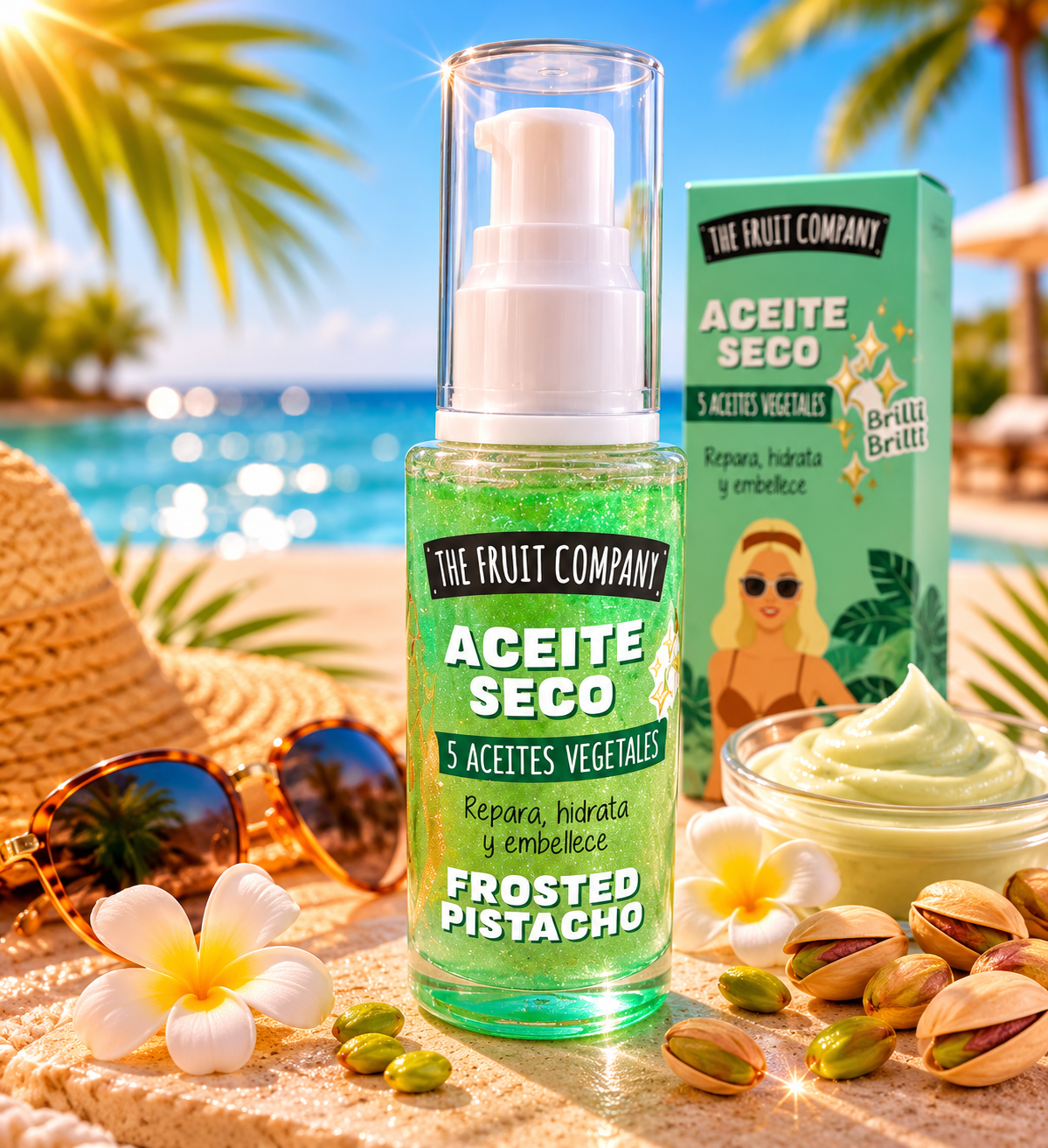 Lot de 12 Pièces - Huile Sèche Brilli Brilli Frosted Pistachio 50ml - The Fruit Company