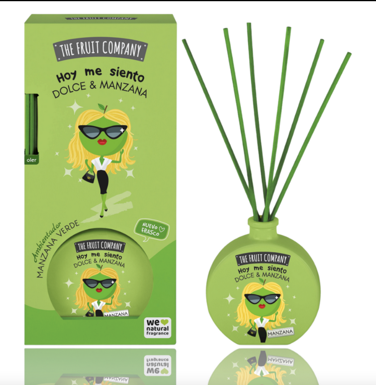 Lot de 6 mikado pomme 40ml - The fruit company