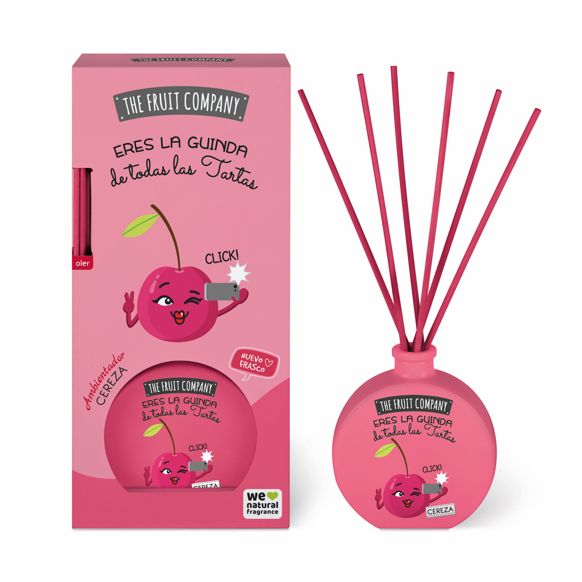 Pack of 6 - Cherry 40ml Reed Diffuser - The fruit Company