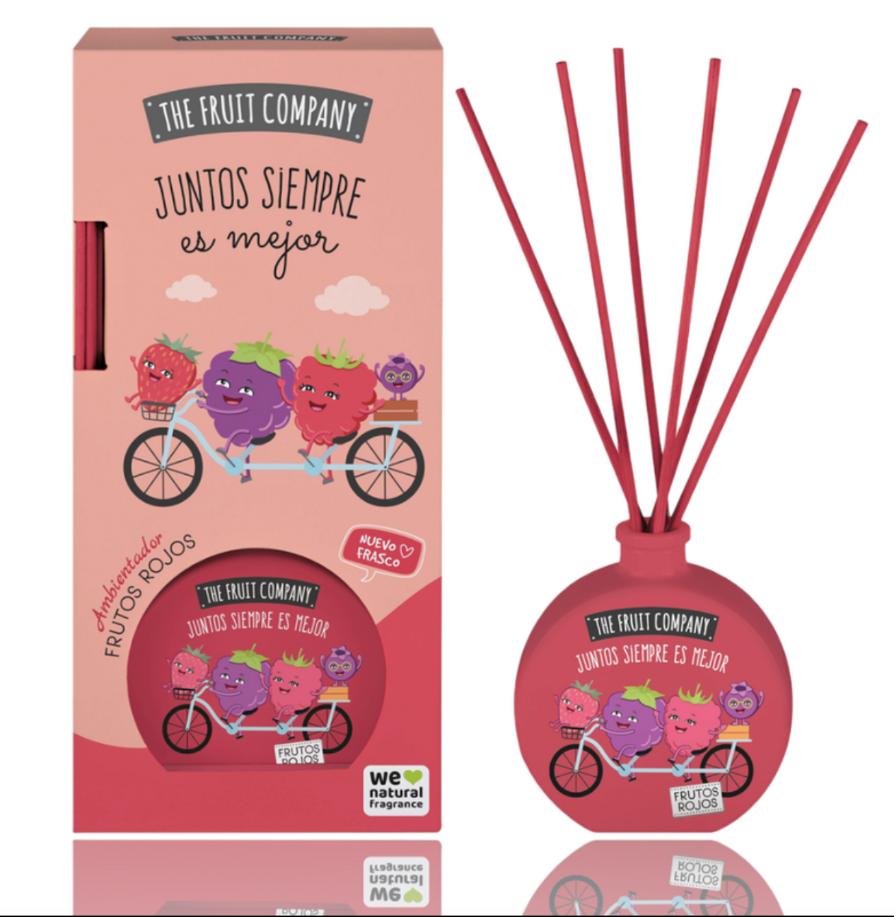 Set of 6 Pieces - Red berries Mikado Reed Diffuser 40ml - The fruit company