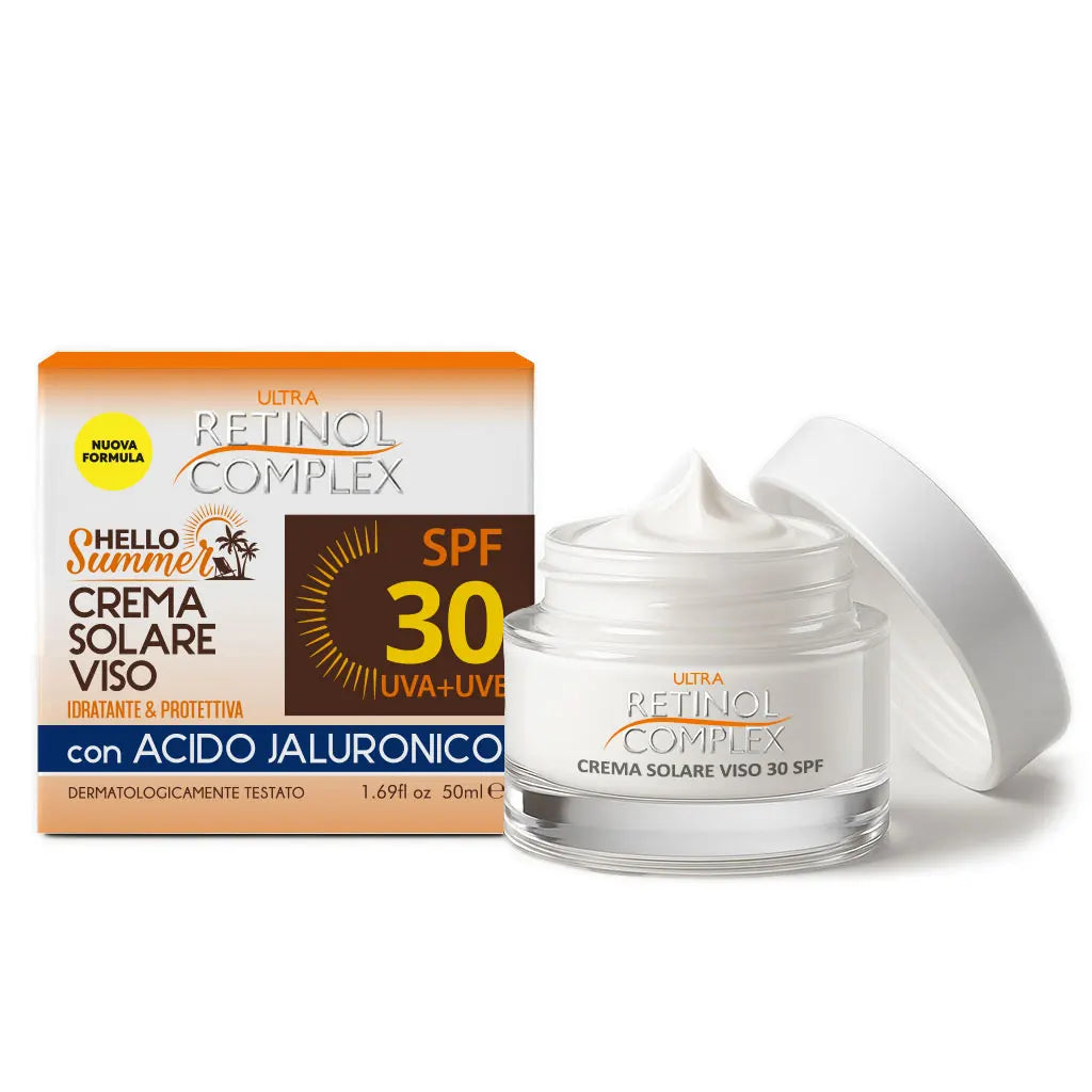 Lot de 6 Pièces - Crème Solaire Visage SPF 30 "Hello Summer" 50ml - Retinol Complex