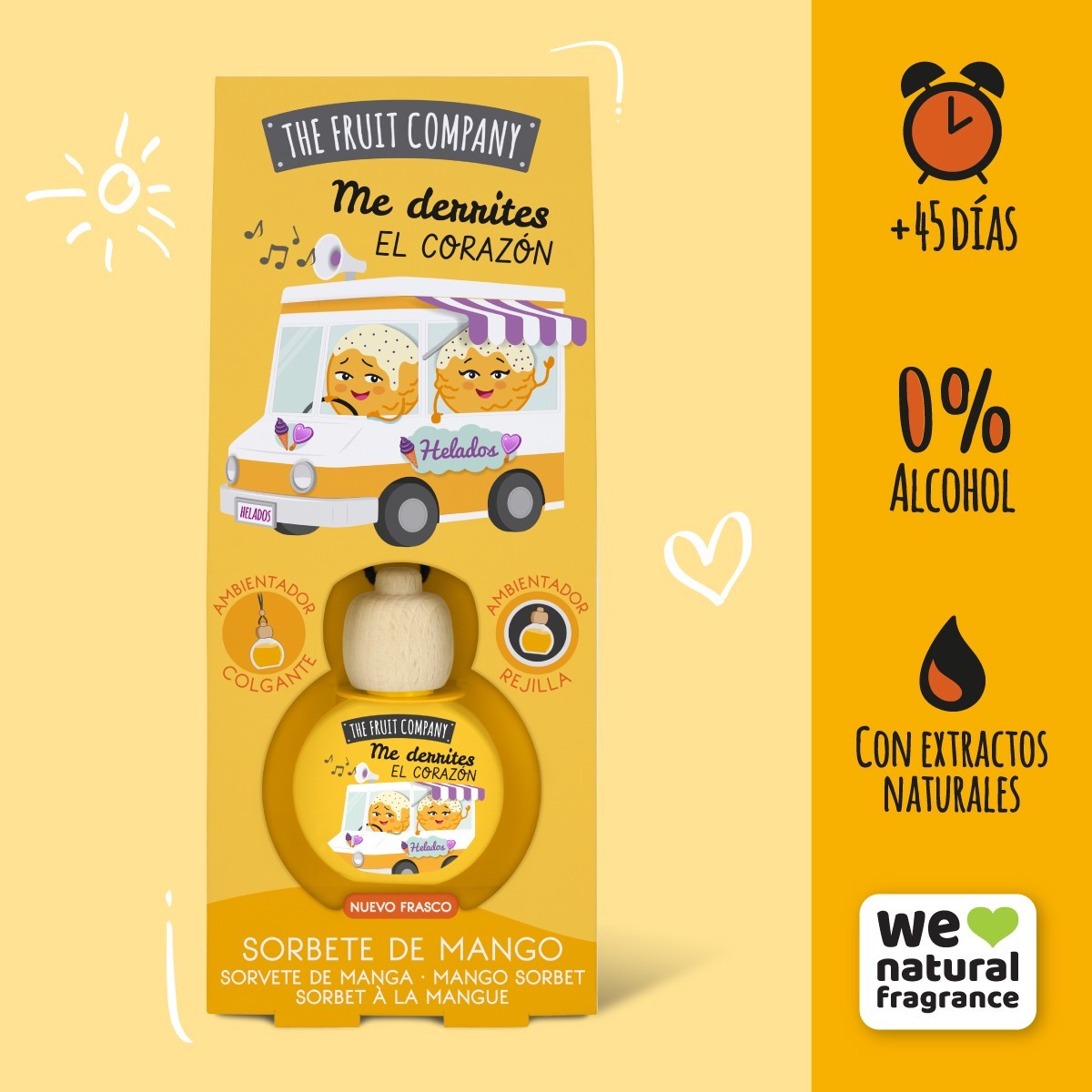 14-Piece Set - Mango Scented Car Air Freshener Diffuser - The Fruit Company