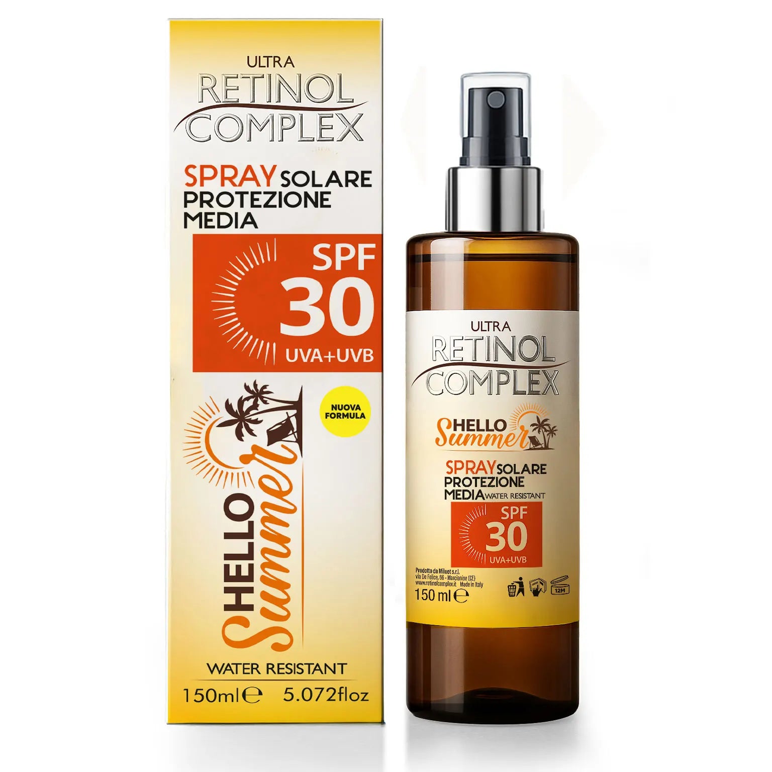 Lot de 6 Pièces - Spray Solaire SPF 30 Retinol Complex - 150ml