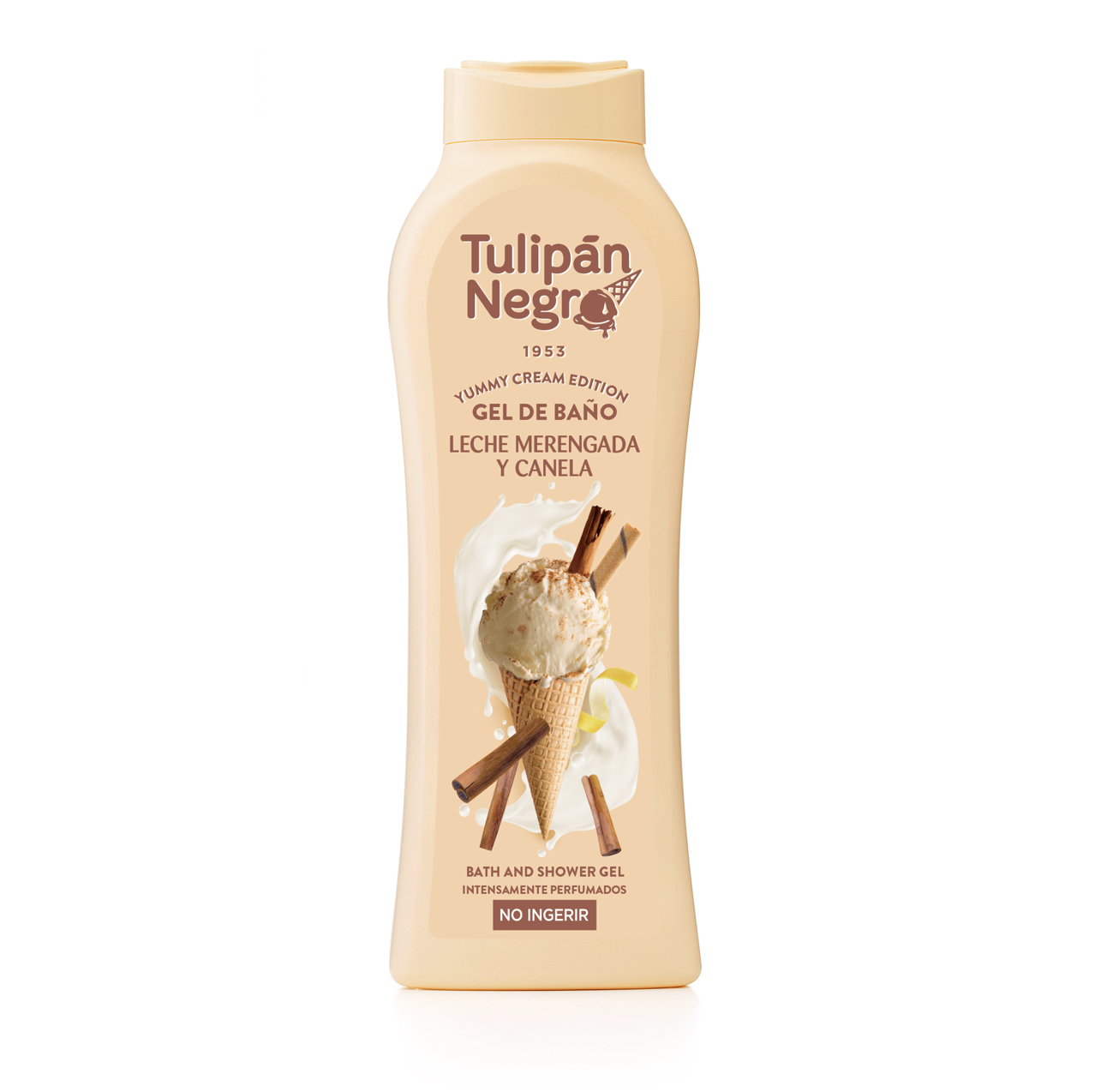 Lot de 6 Pièces - Gel Douche "Yummy Crème Meringue & Cannelle" 650ml - Tulipan Negro