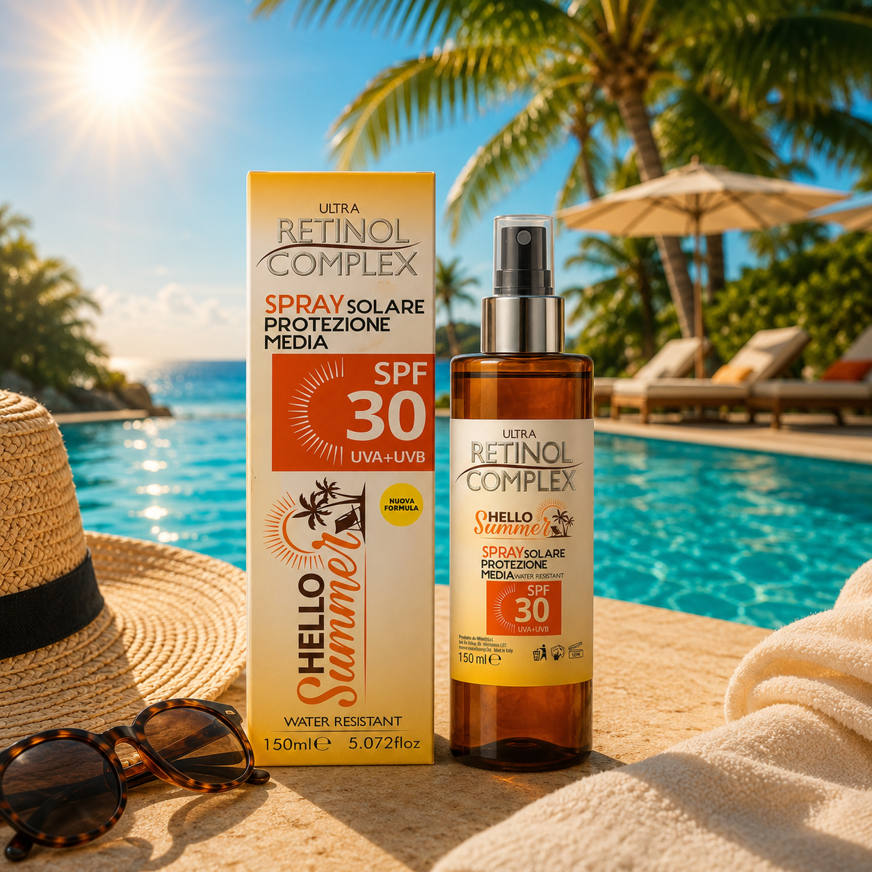 Lot de 6 Pièces - Spray Solaire SPF 30 Retinol Complex - 150ml