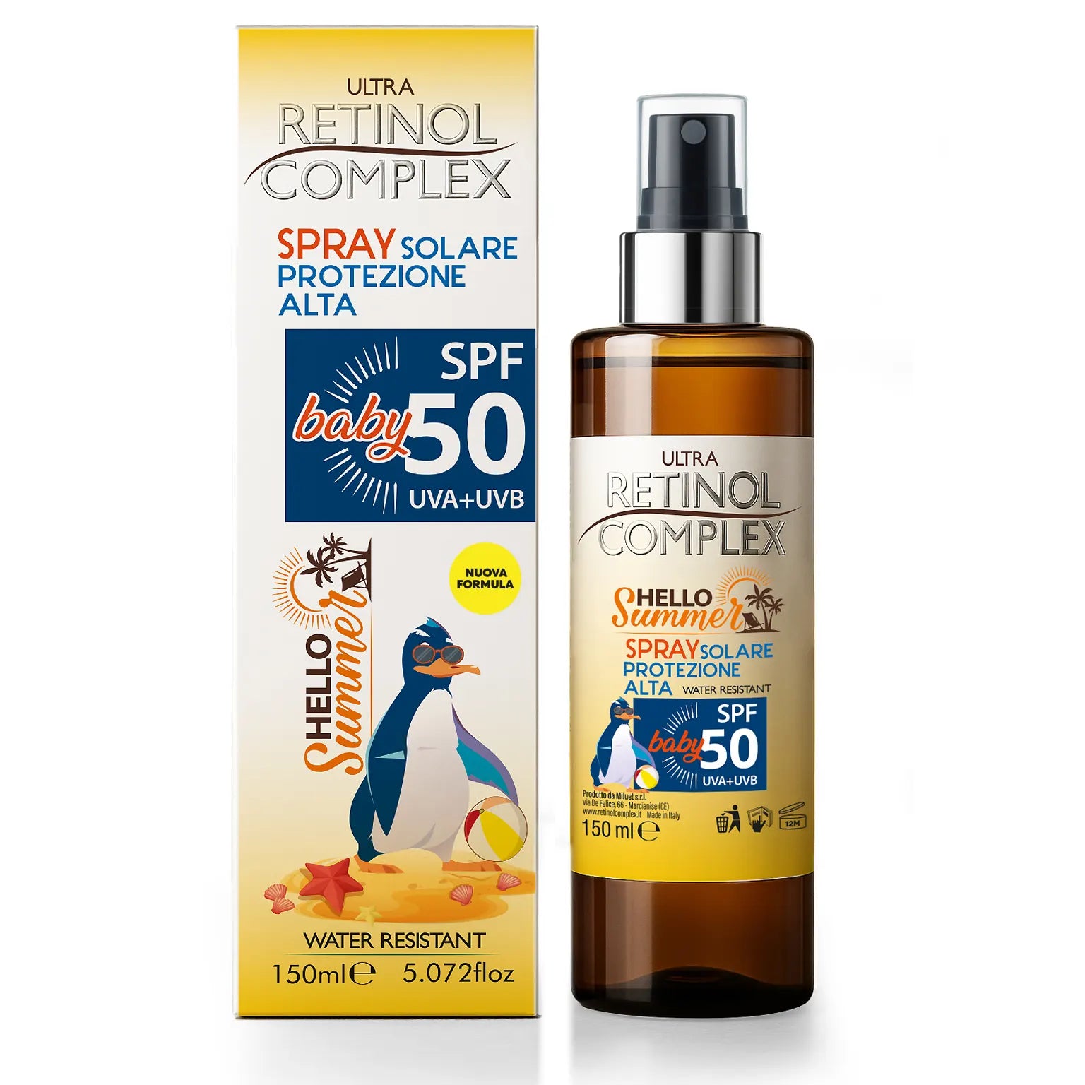 Lot de 6 Pièces - Spray Protection Solaire Enfants & Bébé 150ml - Retinol