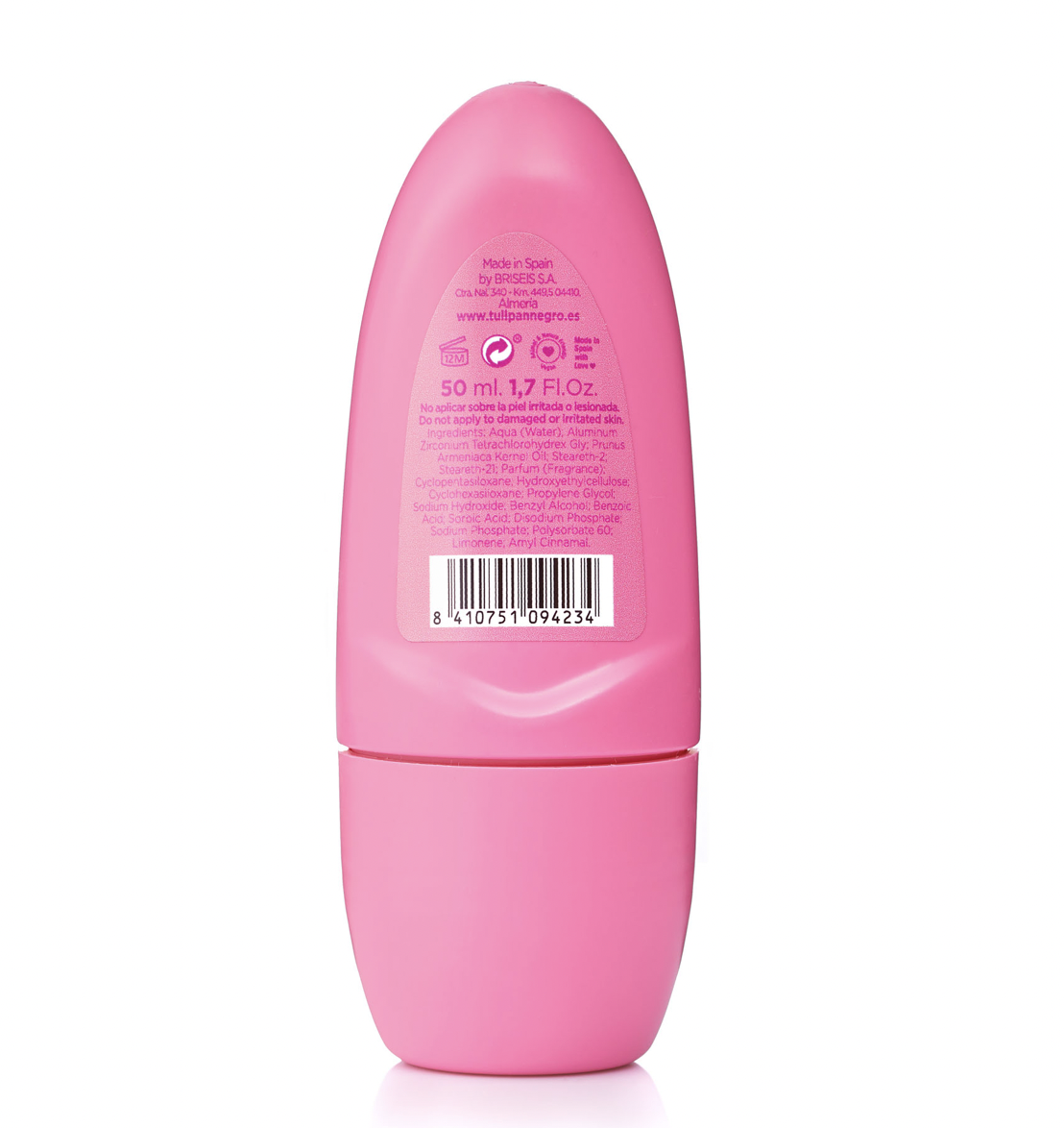 Lot de 6 déodorant roll on fraise chantilly tulipan negro