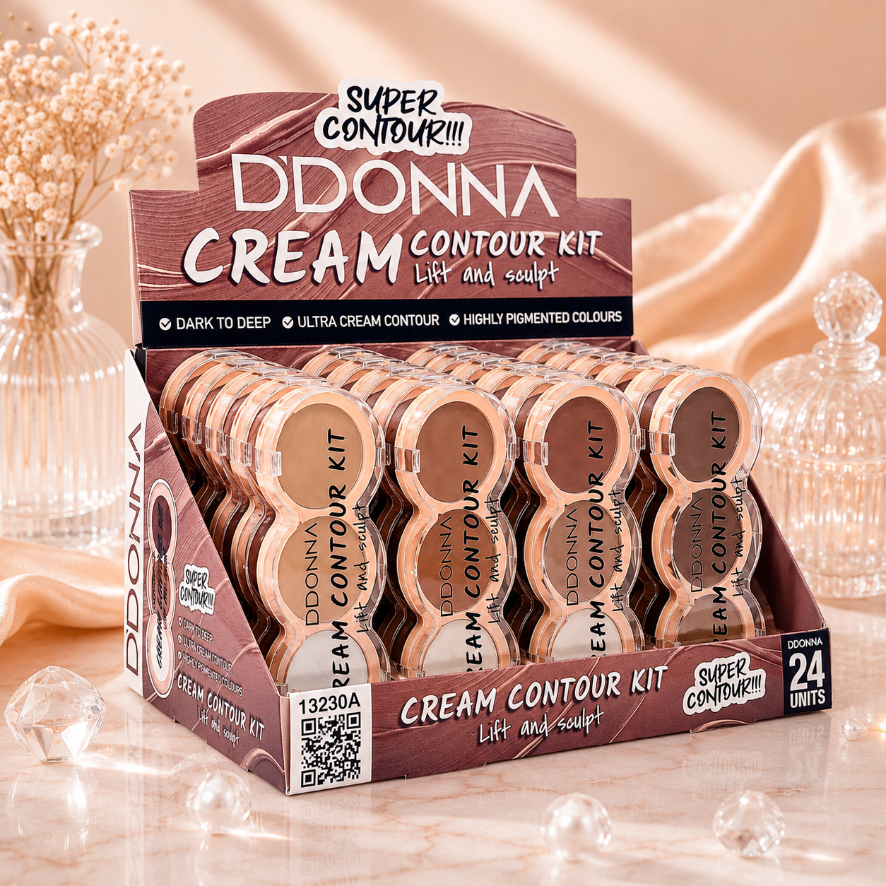 Lot de 24 Pièces - Kit Trio Conturing & Teinr Cream - D'Donna