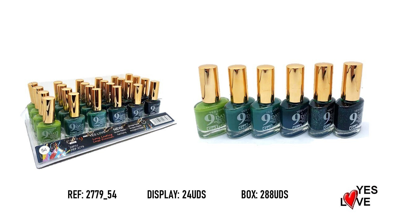Lot de 24 vernis effet gel 9 jours - Yes love - N°54