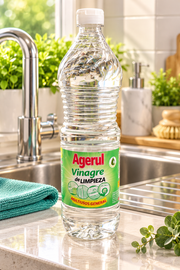 Lot de 5 BouteillesVinaigre de Nettoyage Multi-Usages Agerul – 1 Litre – Anticalcaire et Dégraissant