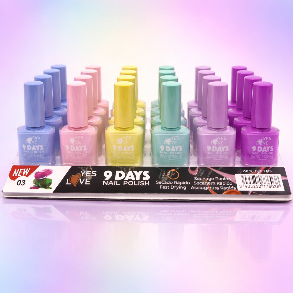 Set of 24 Pieces - 9-Day Gel Effect Nail Polish - 2776/3 - Yes Love
