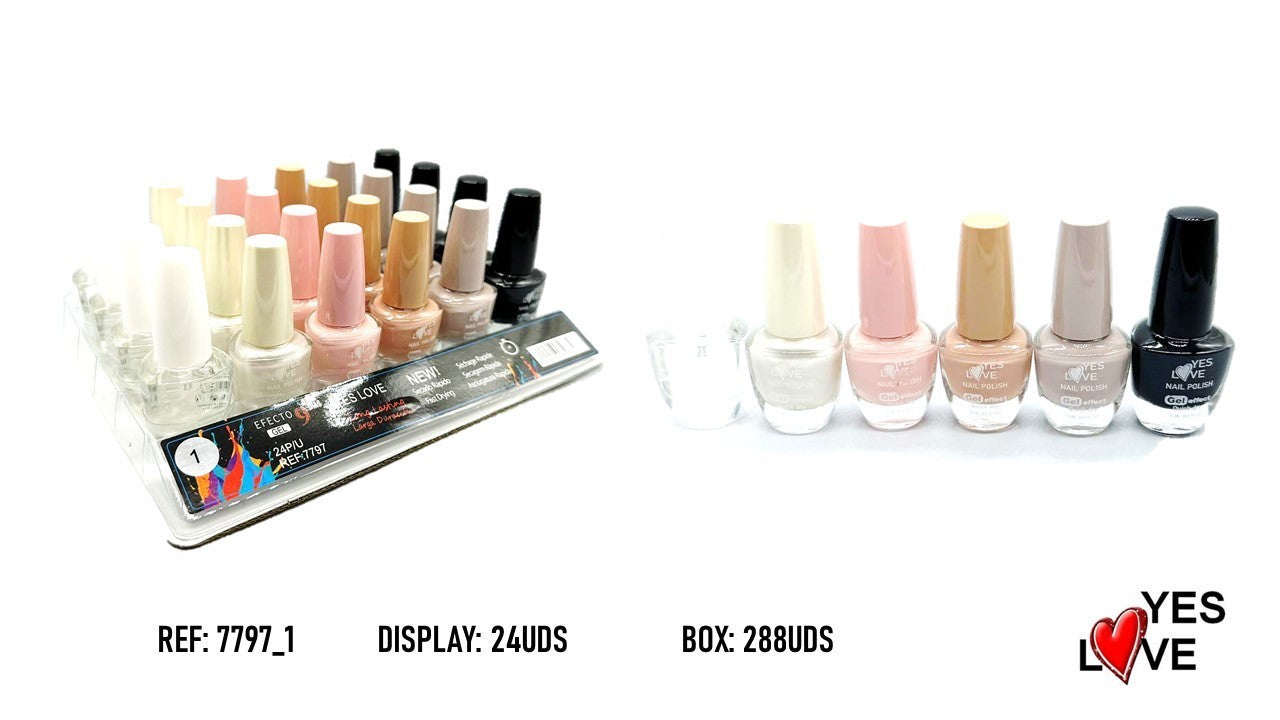 Lot de 24 vernis effet gel 9 jours 7797/1 - Yes love