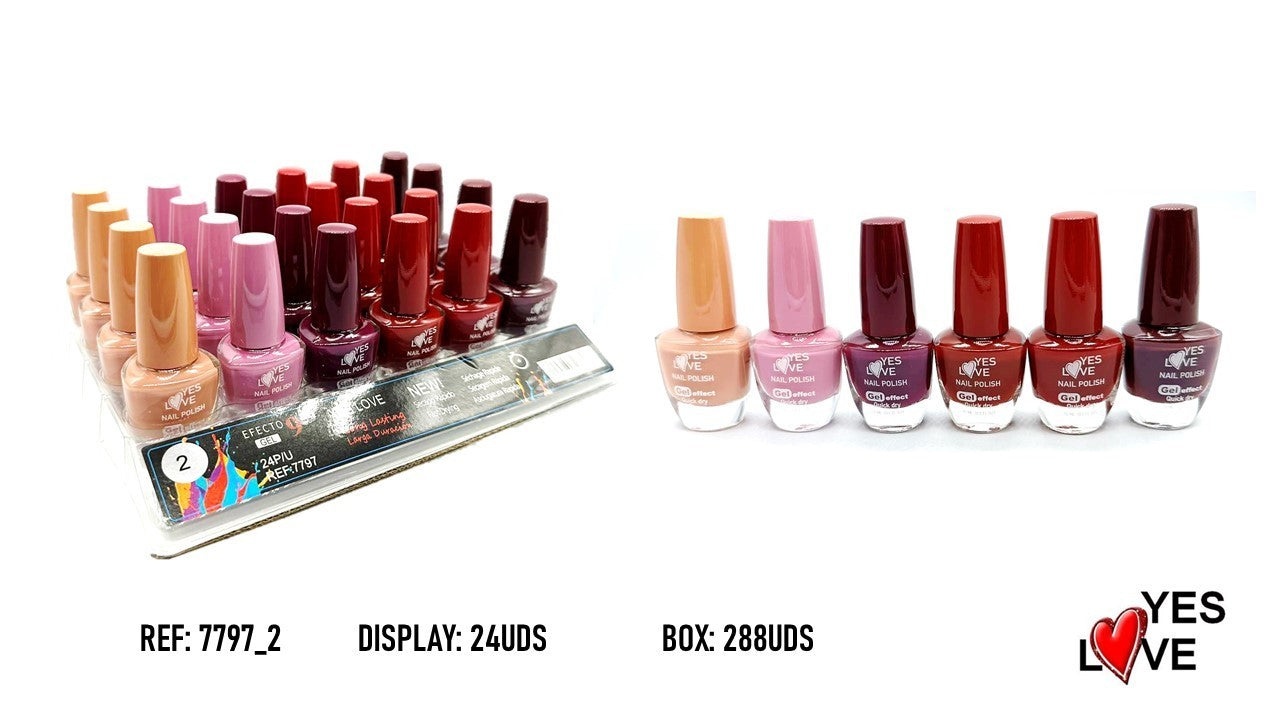 Lot de 24 vernis effet gel 9 jours 7797/2 - Yes love