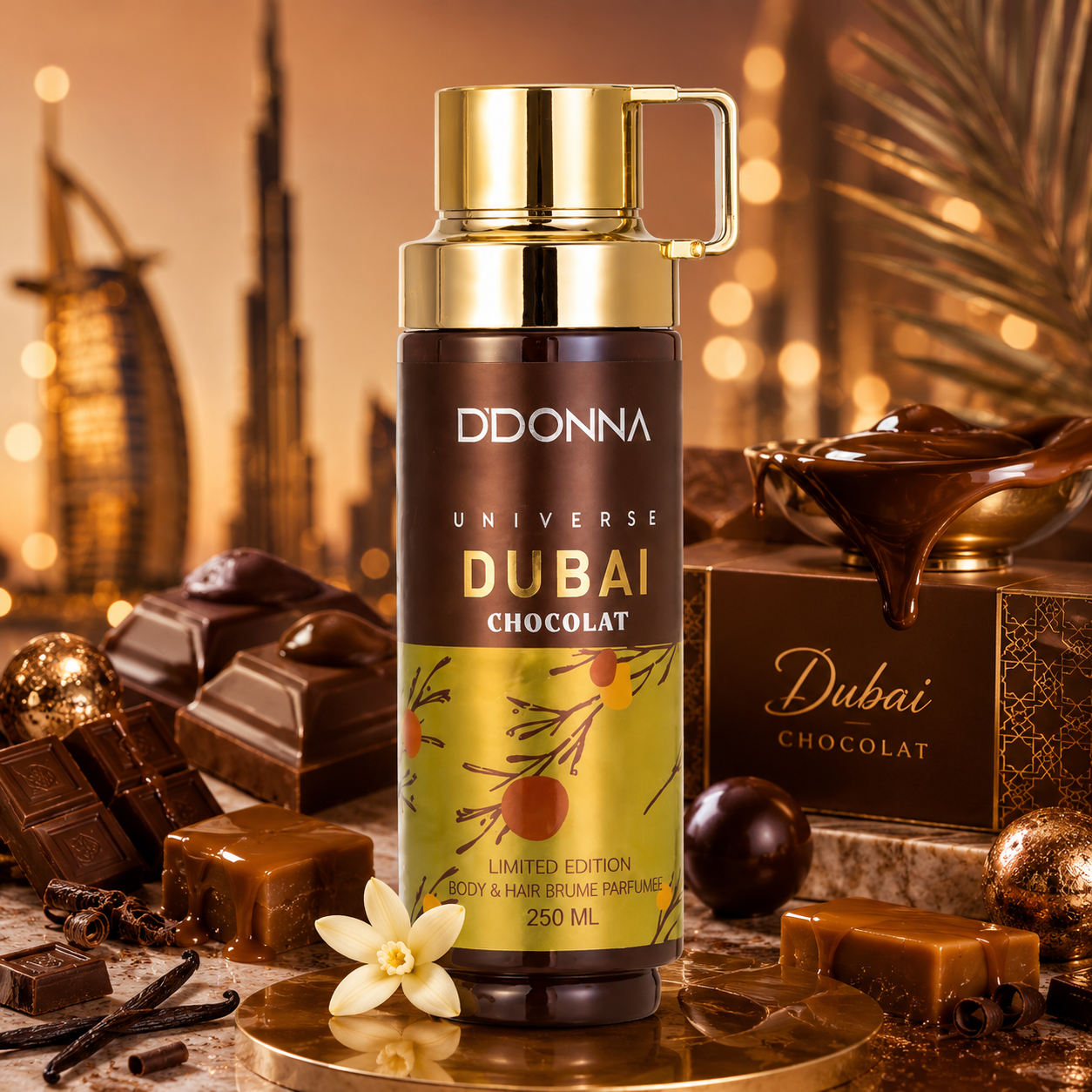 Lot de 6 Pièces - Brume Universe Dubai Chocolat 250ml - D'Donna