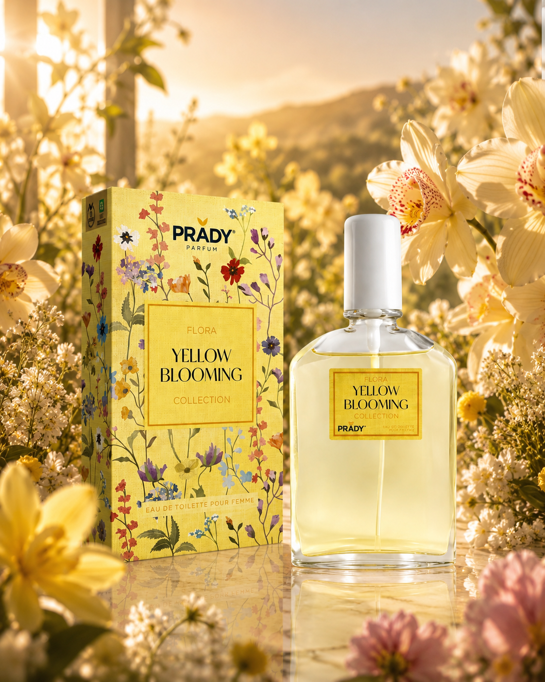 Lot de 6 Pièces - Eau de Parfum Yellow Blooming 90ml - Prady