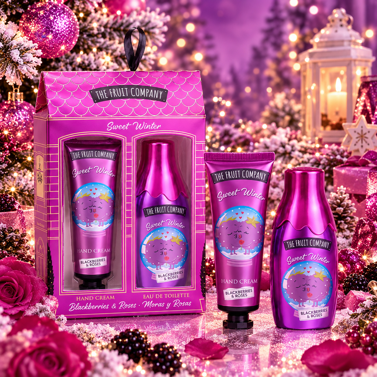 Lot de 8 Set - Coffret Noël Crème Mains & Parfum "Sweet Winter" - The Fruit Company