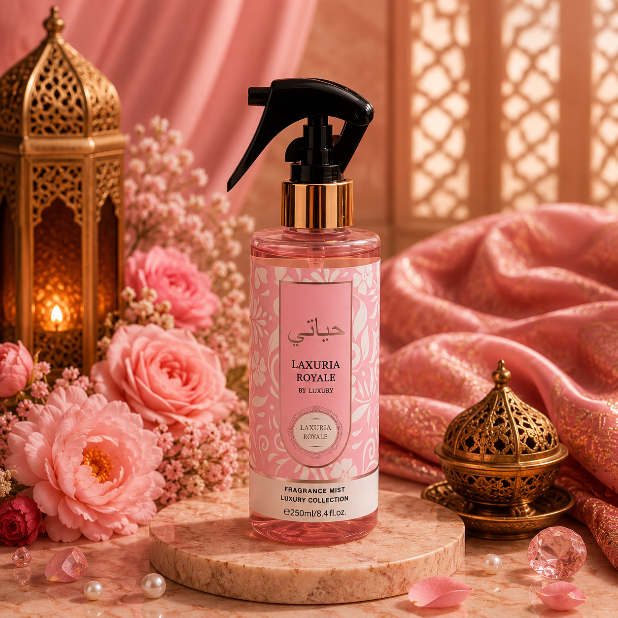 Lot de 8 Pièces - Spray d’intérieur Laxuria Pink 250ML - Laxuria
