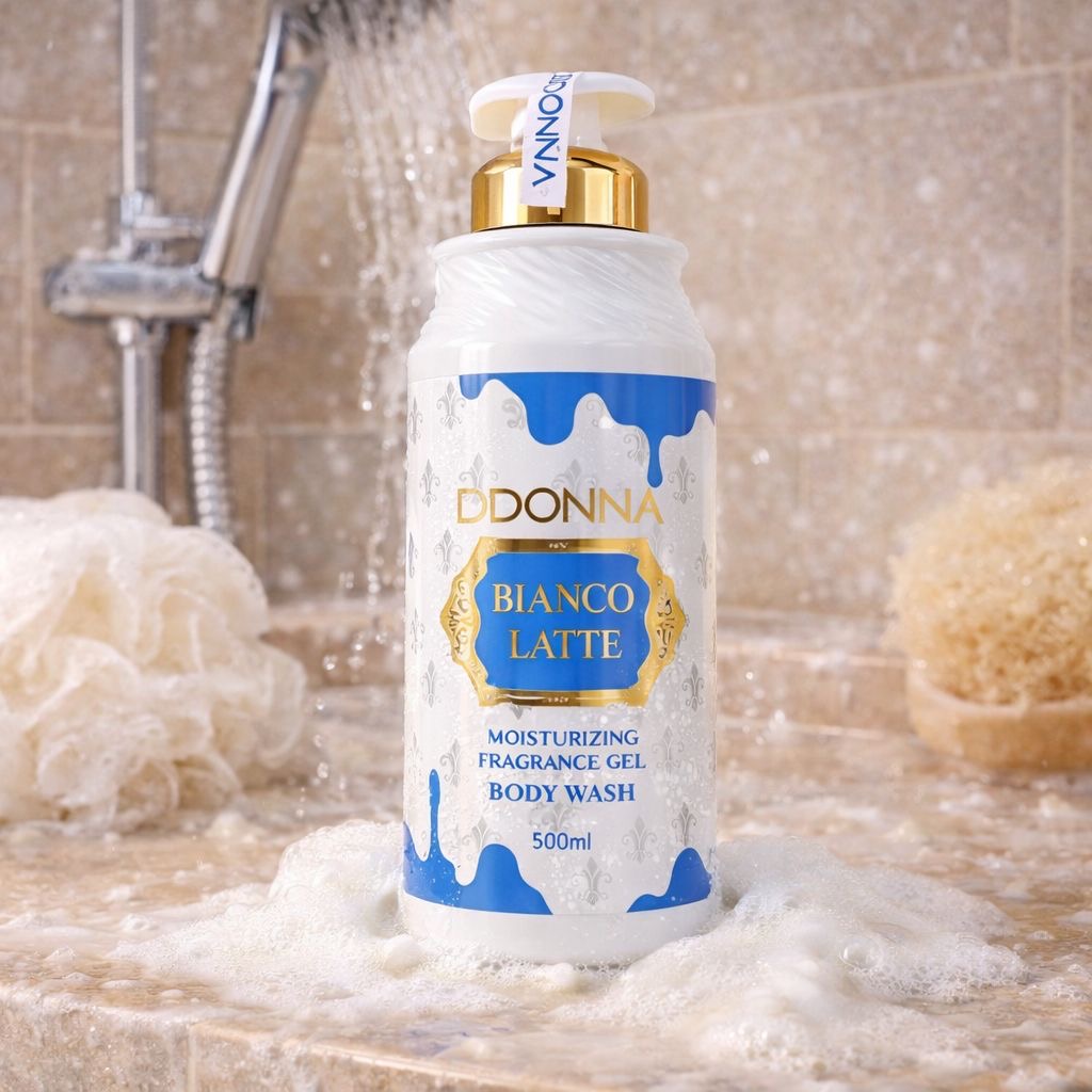 Lot de 6 pièces - Gel douche Bianco latte 520ml - D’Donna
