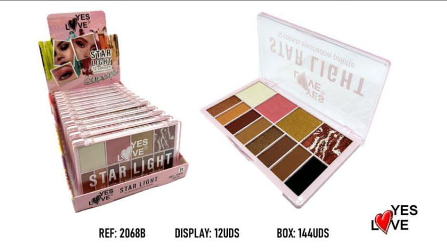 12-Piece Set - Star Light Eyeshadow Palette - 2068B - Yes Love
