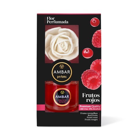 Lot de 5 - Fleur diffuseur parfum fruits rouges - Ambar