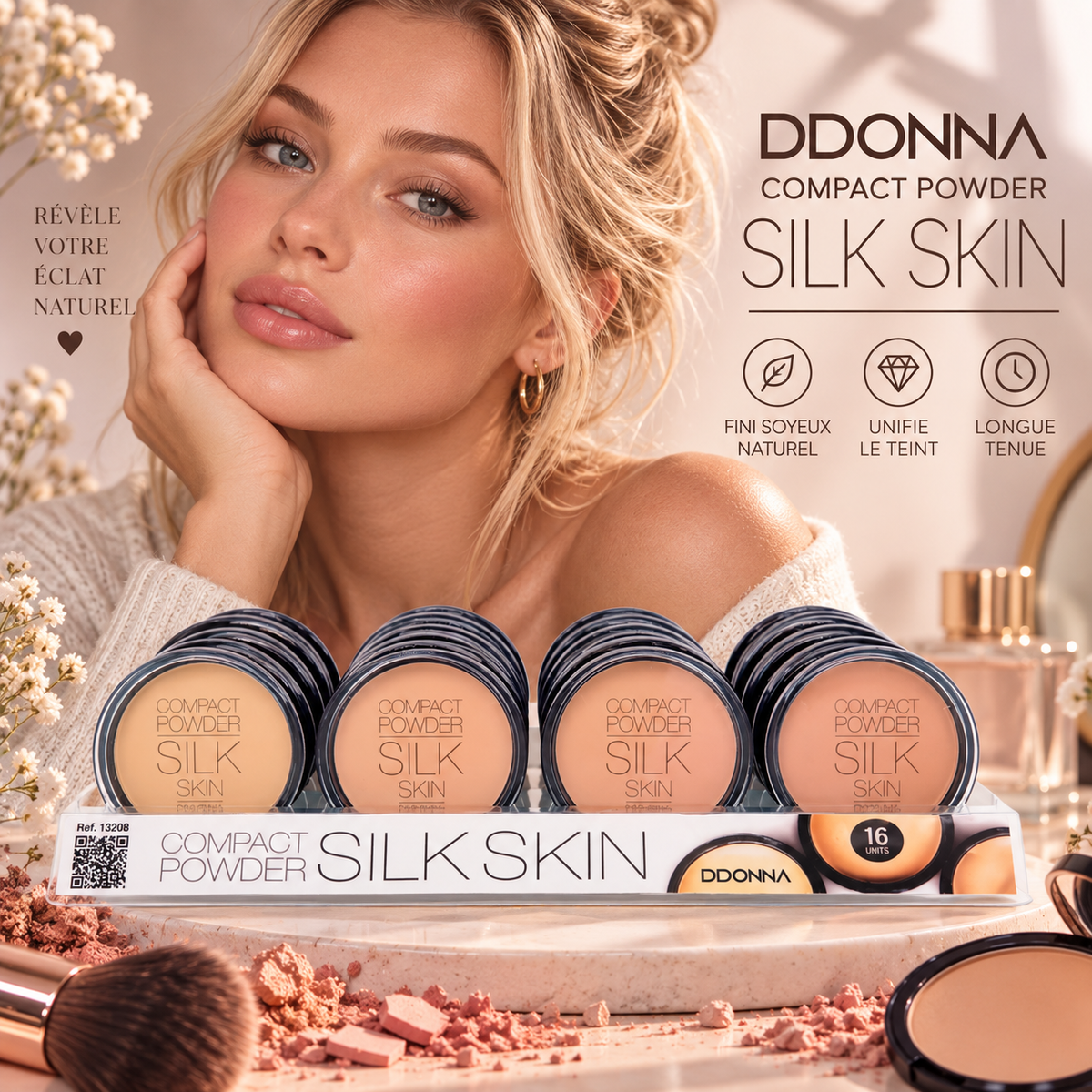 Set of 16 pieces - Silk Skin Compact Powder - D'Donna