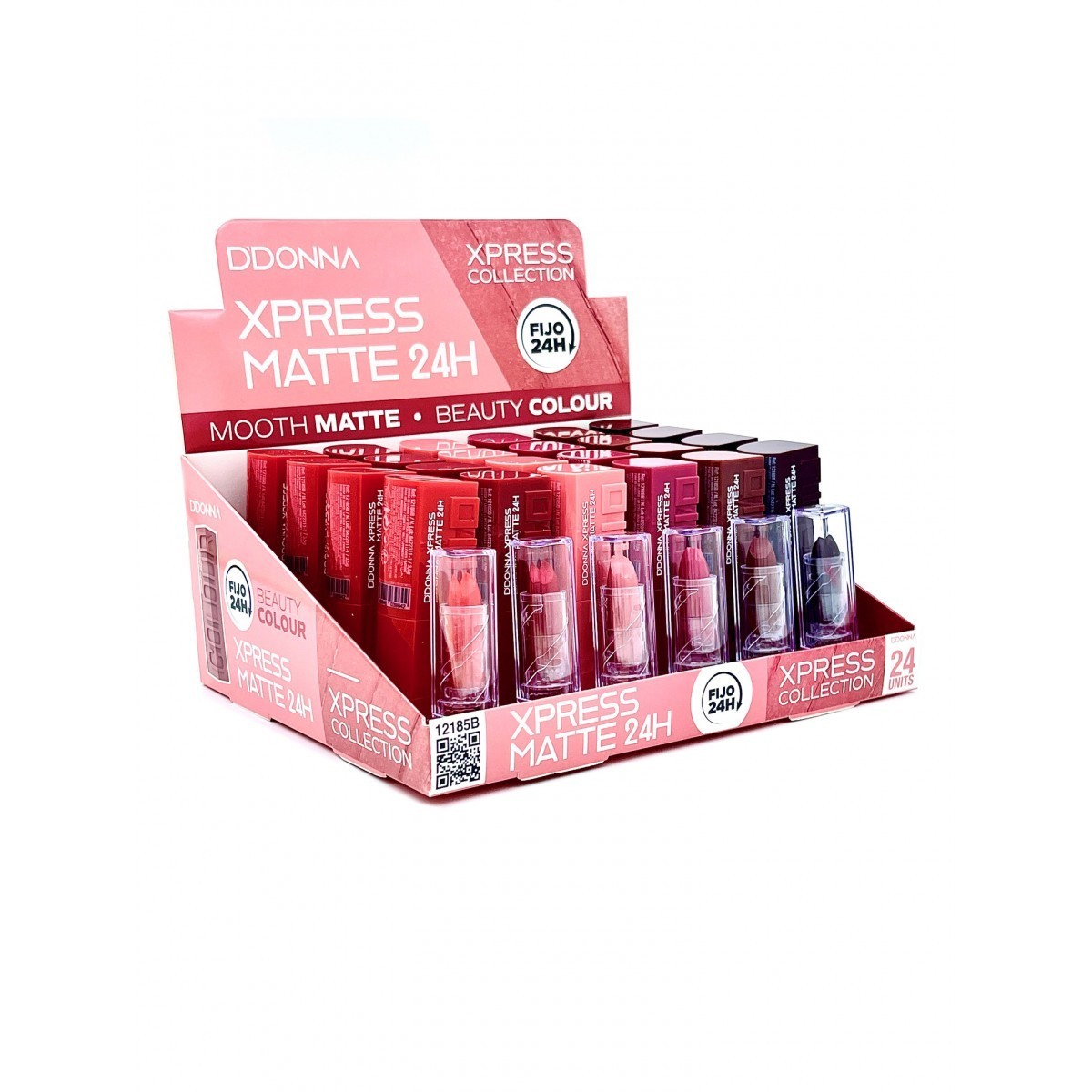 Lot de 24 rouge à lèvres d'donna xpress matte 12185/b